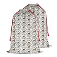 thumbnail image 2 of Christmas Bags Drawstring,Brown Christmas Deer Pattern Large Xmas Christmas Gift Bags,Reusable for Xmas and New Year Party Favors and Supplies,27.6" X 19.7", 2 of 6