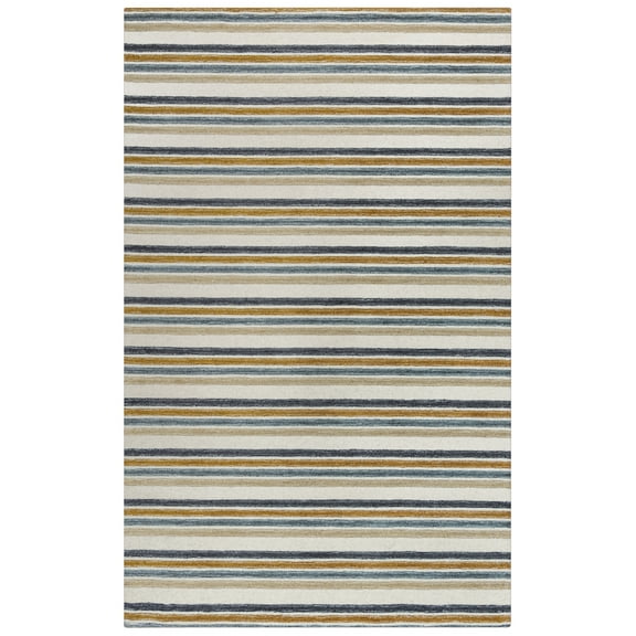 Rizzy Rugs Tetra Area Rug TET108 Ivory Rows Lanes 8' 9" x 11' 9" Rectangle