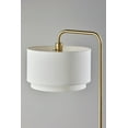 thumbnail image 6 of Adesso Brinkley 65" Antique Brass Task Floor Lamp with White Two-Tiered Drum Shade, 6 of 6