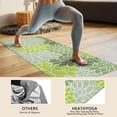 thumbnail image 4 of Green Floral and Petal Pattern Hot Yoga Mat Towel Non Slip for Hot Yoga - Quick-Drying Yoga Mat Cover with 4 Corner Pockets with Travel Bag - Hot Yoga Towel Non Slip 70"x26", 4 of 6