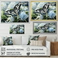thumbnail image 4 of Designart "Butterfly Haven Blue Black I" Animals Floater Framed Canvas Print, 4 of 7