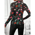 thumbnail image 3 of Chiclily Lace Top with Long Sleeves Stand Collar Floral Sexy Mesh See Through Shirts Blouse Ideal for Parties and Clubs S-2XL in Multi Floral, 3 of 6