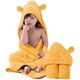 thumbnail image 1 of Toalla con capucha de oso para niños, 100 % tela cortada, toallas de poncho para niños pequeños para ducha, piscina, playa, cubrir, 35 x 35 pulgadas, (amarillo) Sincero Ropa, 1 of 5