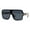 Black (Black), variant on Men's Designer Fashion Sunglasses Oversized Square Frame UV 400 Black, Smoke