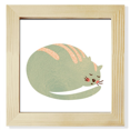 thumbnail image 1 of Chat Endormi Animal Animal Aquarelle Carré Cadre Photo Mur Affichage de Table, 1 of 3
