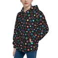 thumbnail image 2 of Xecao Multi-Colored Stars Pattern Zip Up Hoodies for Boys Girls, Sweatshirt with Pockets-Medium, 2 of 6