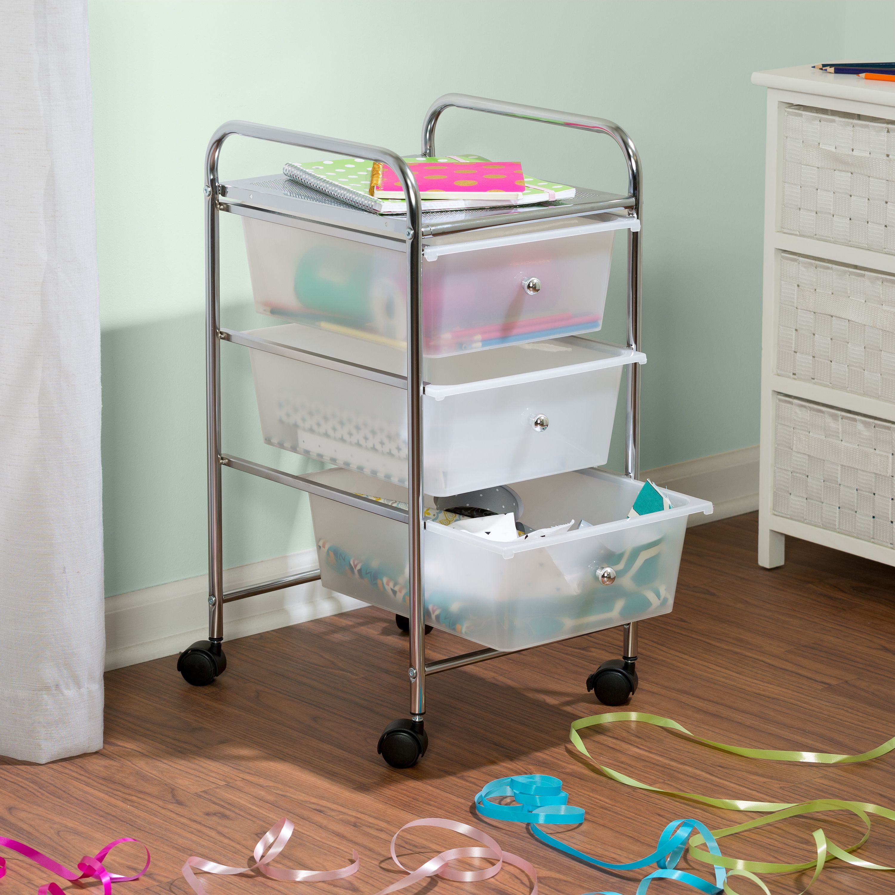 Honey Can Do 3 Drawer Rolling Storage Cart - 1