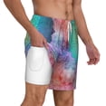 thumbnail image 2 of Kdxio Vintage Mandala Print Men'S Swim Trunks With Compression Liner 7 Inch Inseam Quick Dry Swim Shorts, 2 of 7