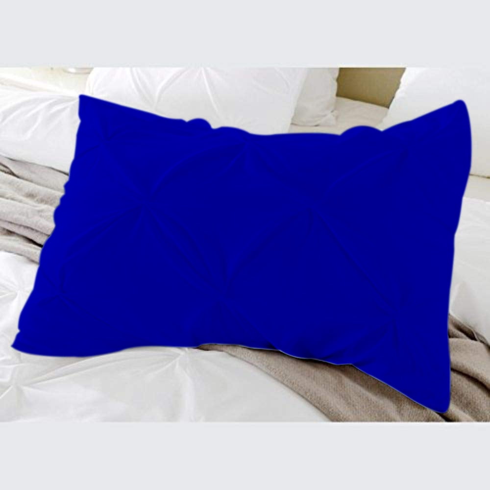 BedDecor Luxury 400ThreadCount 2 Piece Pinch Pleated Egyptian Cotton Pillow Shams(Medium Blue