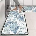 thumbnail image 2 of Kitchen Rugs Sets Of 2,Pioneer Flower Floral Print Pattern Anti Fatigue Kitchen Mat Rugs Non Slip Washable,Decorative Kitchen Floor Mats for Kitchen,Sink,Laundry,17"x47"+17"x47", 2 of 5