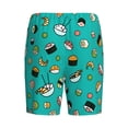 thumbnail image 5 of Naloa Sushi Men's Short Pajama Pants, Lounge Comfort Shorts with Elasticized Waistband and Side Pockets - X-Large, 5 of 9