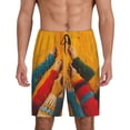 thumbnail image 3 of Lsque Colorful Sweaters And Strings Mens Sleep Pajama Shorts,Short Pajama Pants, Cotton Ultra-Soft Knit-Medium, 3 of 9
