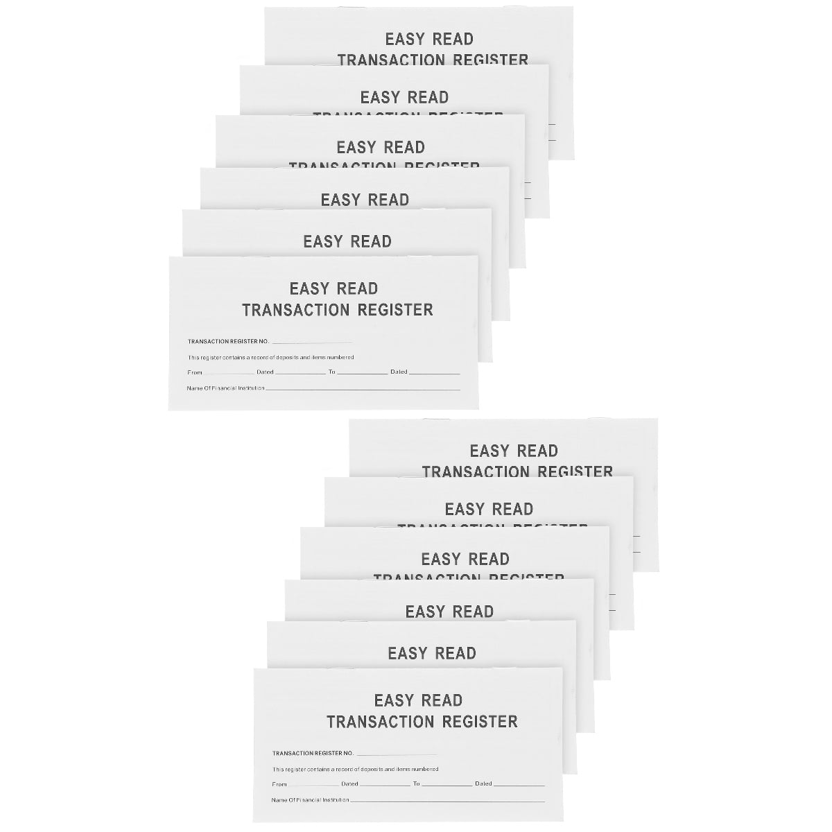 2pcs Financial Check Register Books, Large Print Portable Checkbook Registers, 6 Books for Management and Expense Tracking