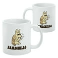 thumbnail image 2 of Armachillo Armadillo Chilling Funny Humor White Mug, 2 of 5