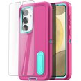 thumbnail image 1 of KOMI for Samsung Galaxy S24/S25 Case 5G Built-in Stand with Glass Screen Protector,Heavy Duty Drop Protection Full Body Rugged Shockproof Military Protective Tough Durable Cover for Galaxy S24/S25, 1 of 5