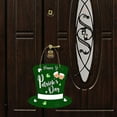 thumbnail image 4 of OVINYER Irish Wooden Door Plate St. Patricks Day Decoration Hat Round Wooden Welcome Pendant Decoration, 4 of 6