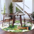 thumbnail image 3 of St. Patrick's Day Round Area Rug 7Ft Washable Circle Rugs for Dorm Laundry Room, Lucky Shamrocks Boots Books Green Plants Non-Slip Carpet Floor Mats Indoor Outdoor Carpet Runner Aesthetic Home Decor, 3 of 8