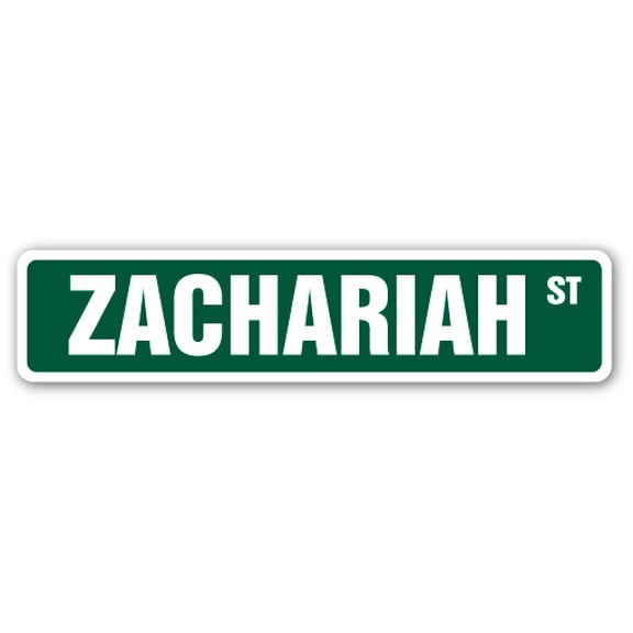 ZACHARIAH Street Sign Childrens Name Room Sign | Indoor/Outdoor |  30" Wide