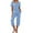 002 Light Blue, variant on SCSAlgin Womens Pajamas Loungwear 2 Pieces Lounge Sets Soft Short Sleeve Shirt and Capris with Pockets Nightwear