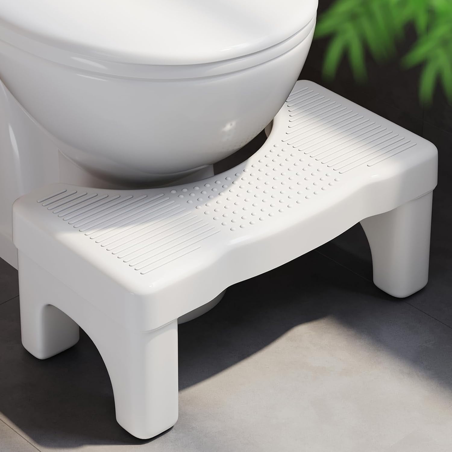 Premium Toilet Stool Squat for Adults, Non-Slip Squatting Poop Stool for Bathroom, Sturdy Pooping Stool, Portable Toilet Step Stool for Adult/Kids, 7 Inch Potty Foot Stool