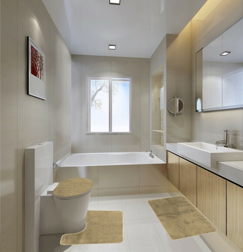 taupe bathroom rugs