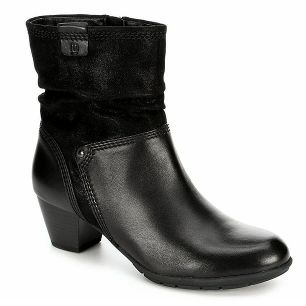 menigte Drijvende kracht diefstal Medicus Womens Jil Heeled Zip Up Slouch Ankle Boot Shoes, Black 8 -  Walmart.com