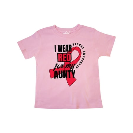 

Inktastic I Wear Red For My Aunty Stroke Awareness Gift Toddler Boy or Toddler Girl T-Shirt