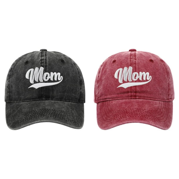 Sombrero de béisbol para mamá, regalo para el día de la madre, sombrero para el sol, gorra de Hip Hop para viajes al parque, mochilero Negro