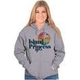 thumbnail image 3 of Puerto Rican Boricua Princess Latina Zip Hoodie Sweatshirt Women Brisco Brands S, 3 of 5