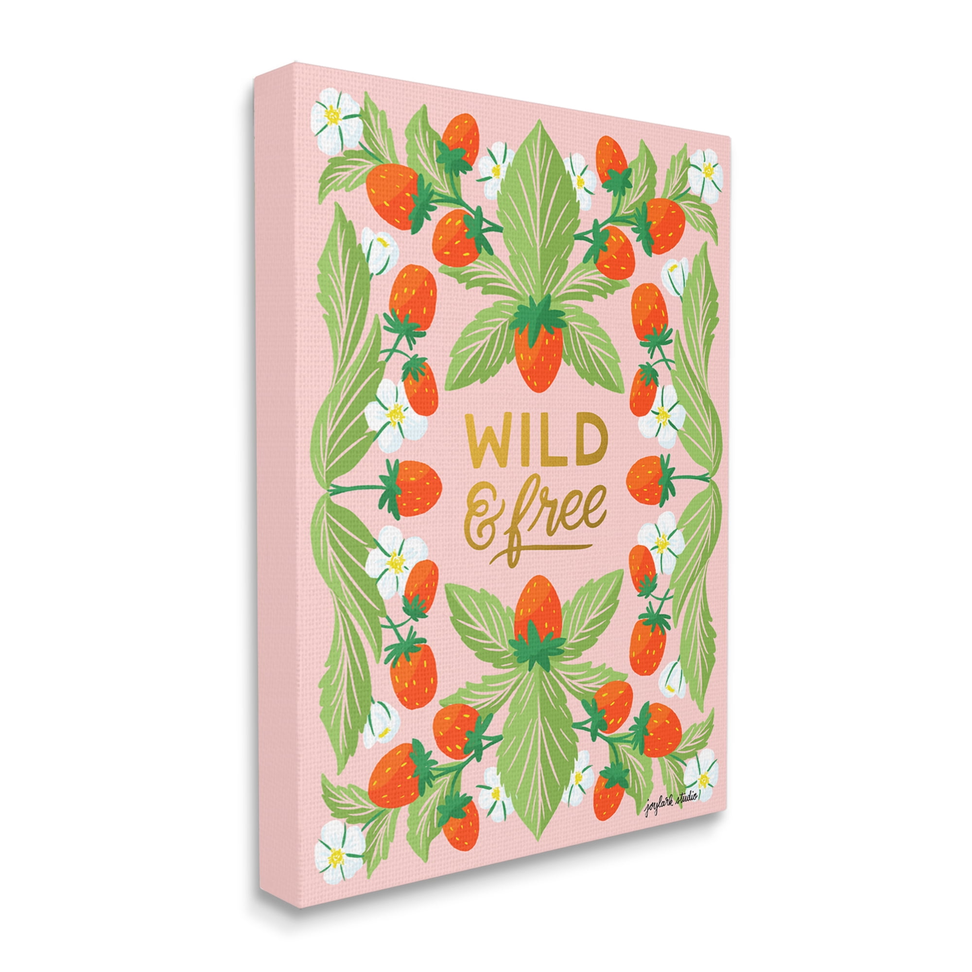 Stupell Industries Wild & Free Strawberries Food & Beverage Painting Gallery Wrapped Canvas Art Print Wall Art, 30 x 40