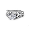 thumbnail image 2 of Heart Shape Shank Women's Engagament Ring 1.9 Ct Diamond 14K White Gold Over, 2 of 2
