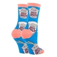 thumbnail image 2 of Oooh Yeah Women's Funny Novelty Crew Socks, Crazy Cool Fashion Socks, Cup a Soup, 2 of 3