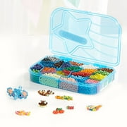 Aquabeads Mega Bead Refill Pack, Arts & Crafts Bead Refill Kit for Children - over 2,400 beads and shooting star storage case