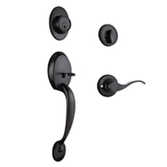Springdale Coventry Entry Door Handleset, Matte Black