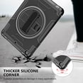 thumbnail image 6 of ELEHOLD Case for Apple iPad Air 11 (2024), Shockproof Case with 360°Rotating Adjustable Shoulder Hand Strap & Stand,Black, 6 of 8