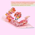 thumbnail image 5 of Tarjeta emergente de aniversario de corazón de amor TANGJMXG 3D globos aerostáticos rosas románticas, 5 of 5