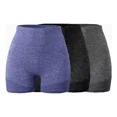 thumbnail image 1 of 3pz Short Licra Deportivo Mujer Ourlife Sexy Yoga Gym Correr, 1 of 8