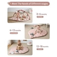 thumbnail image 4 of Agenda Baby Play Gym Blissful de cristal rosa con 6 juguetes, 4 of 7