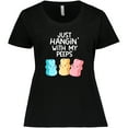 thumbnail image 3 of Inktastic Easter Hangin' with My Peeps Women's Plus Size T-Shirt, 3 of 5