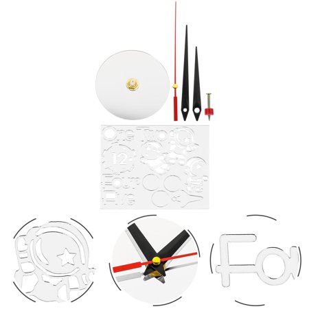 FENGGUIQU Silver Acrylic Wall Hanging Clock Mute Design for Home Decor Unique Modern Art 12 Inch