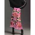 thumbnail image 6 of Women'S Skirt Midi Skirt Tropical Plant Print Pink Zipper A-Line Long Skirts Spring Summer Skirt Floral XXL, 6 of 8
