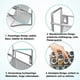 thumbnail image 4 of Estante para especias de 4 niveles Organizador de especias de pie para cocinas, 4 of 5