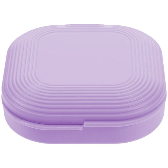 LEORX Portable Retainer Case for Storage Use Made of ABS Violet Color with Breathable Design 3.5 x 2.1 inches