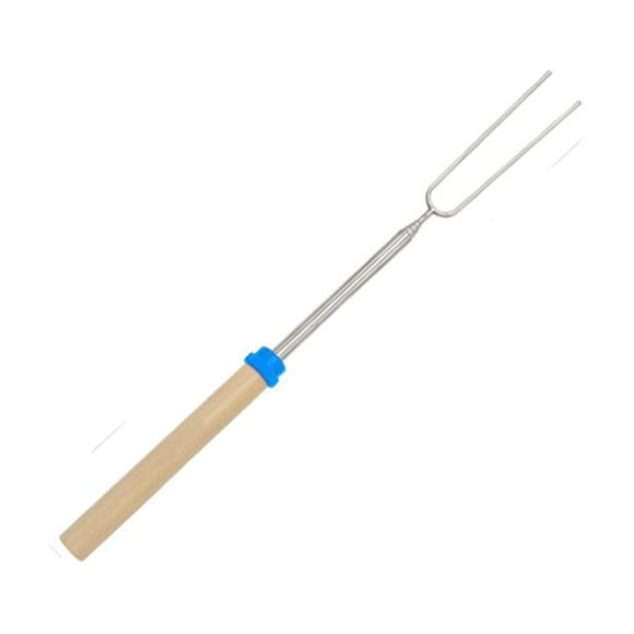 MOQIN Extendable Stainless Roasting Sticks, Long 32 Inch Smores Sticks for Fire Pit, Telescoping Rotating Smores Skewers, Hot Dog Roasting Sticks for, Camping, Bonfire and Grill