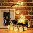 thumbnail image 3 of AMERTEER Rattan Ball Fairy String Light 10FT for Home Christmas Party (3 Pack), 3 of 9