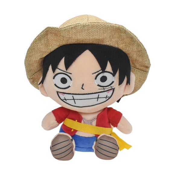 Peluche One Piece Monkey D. Luffy de 11,8 Po, Jouet en Peluche Personnage d'Anime, Figurine Douce de Collection pour les Fans