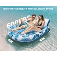thumbnail image 3 of Tumbona de bronceado Pool Floats JCLEAL para 2 personas con portavasos, 3 of 7