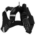 thumbnail image 3 of Correa de pecho ajustable reflectante impermeable para mascotas, chaleco con asa para perros, color negro, talla L, 3 of 14
