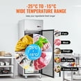 thumbnail image 5 of KFFKFF Commercial Upright Freezer 19.32 Cu.ft, 27" Wide Single Door Freezer, Stainless Steel with Auto-Defrost, Adjustable Shelves, -13 to 5℉ Temperature Range, LED Lighting, and 4 Casters, 5 of 9