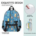 thumbnail image 5 of Cat Butt and Fishbone Blue Pattern Cute School Backpack Bag for School with Padded Back and Adjustable Shoulder Straps 15.25"x11.5"x5.25", 5 of 5